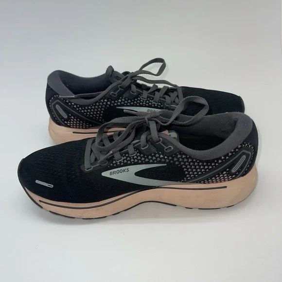 Brooks Sneakers Womens 9 Ghost 14 1203561B026 Black‎ Running Athletic Gym Shoes - Picture 6 of 8